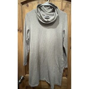Pure Jill J.Jill Dress Womens M Gray Cowl Neck Tunic Pockets Long Sleeve